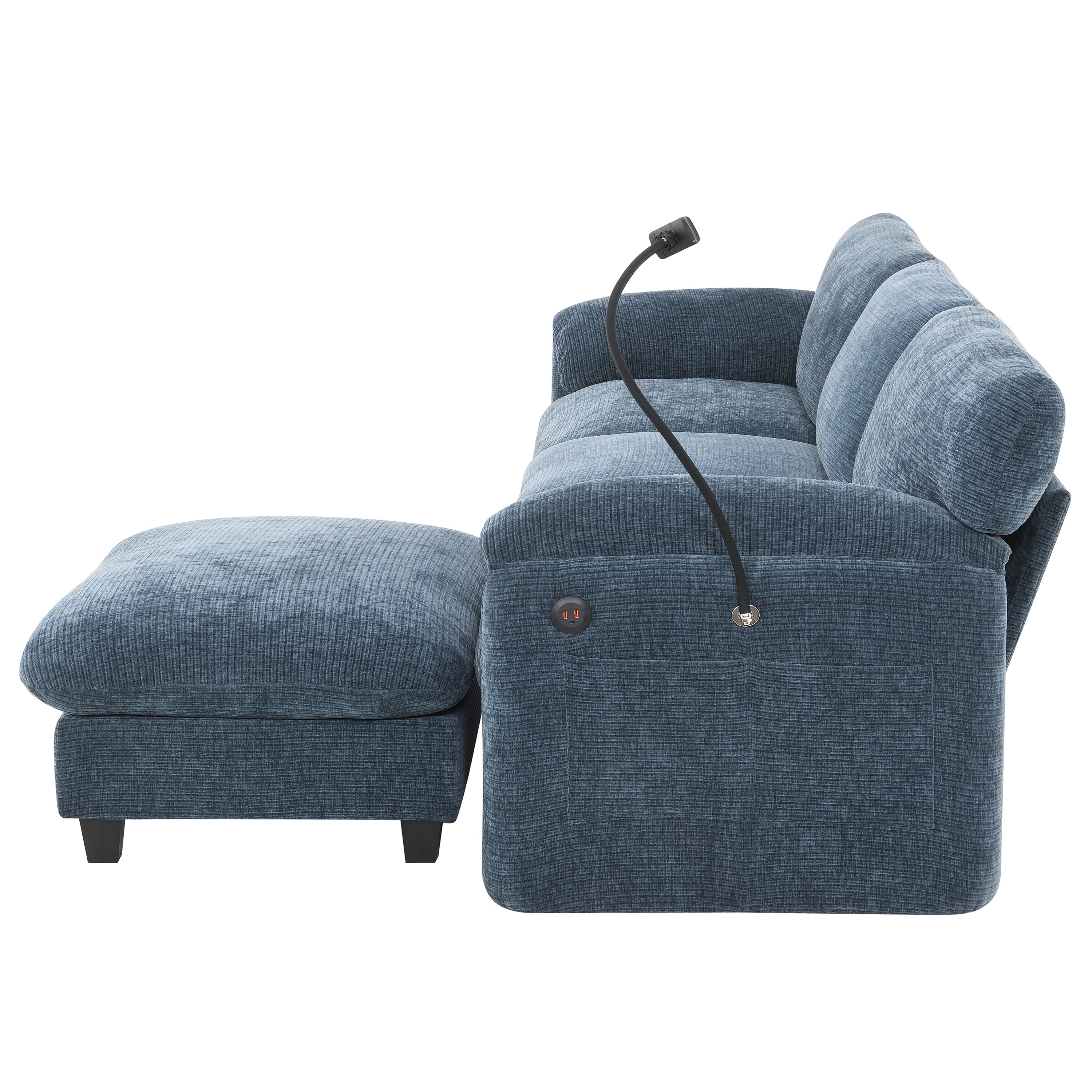 108' Modular Sectional Sofa, L-Shape with 31.5' Extra-Wide Seat