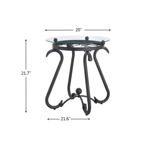 Suitable For Living Room 2-piece Tempered Glass Surface Coffee Table Set CJDropshipping