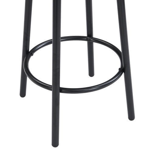 Industrial Bar Table Set With 2 Chairs, Counter Height Kitchen Dining Table, Wine Rack, And Side Storage, Rustic Brown