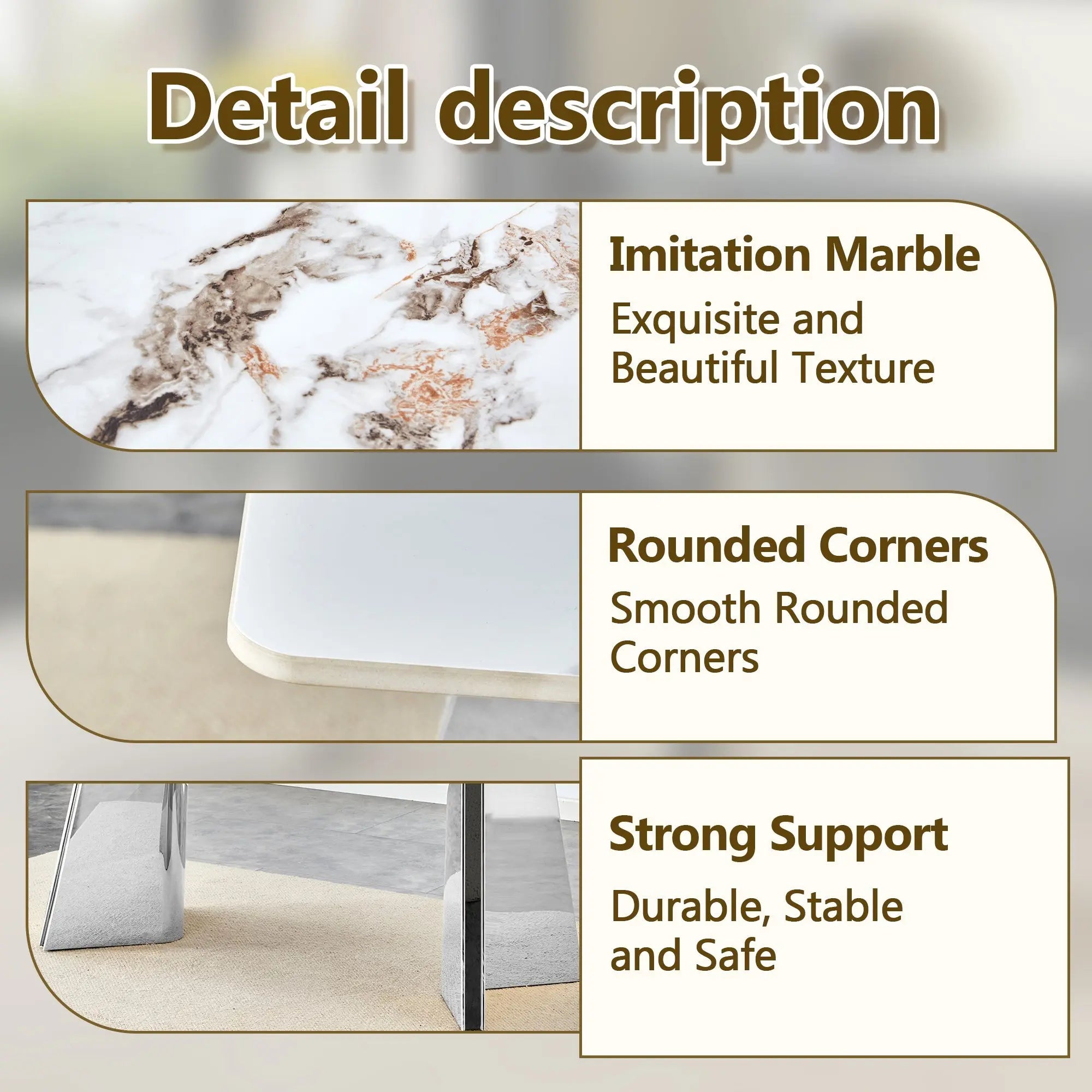 Table and chair set.63*31.4 Inch Luxurious Cold Jade Sintered Stone Sangria Beech