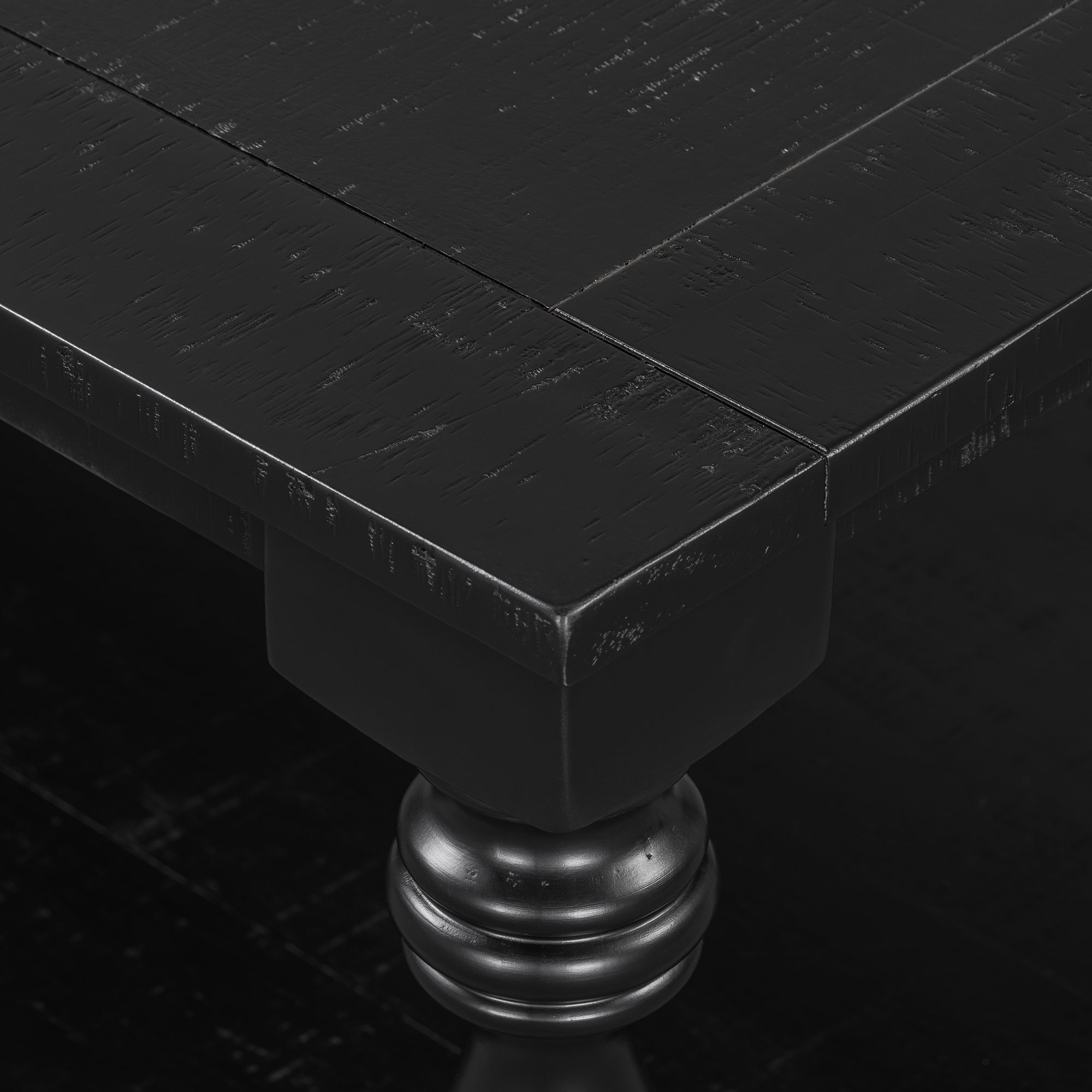 Vintage Coffee Table Featuring Artistic Vase Column Legs and Luxurious