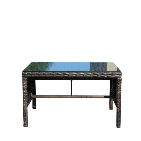 Outdoor Patio Furniture 1 Coffee Table With Clear Tempered Glass CJDropshipping