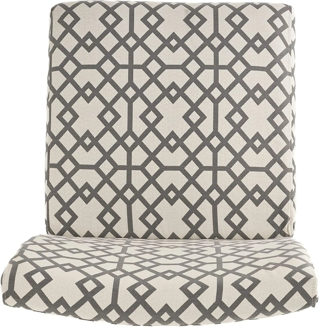 Grey Geometric Accent Chair by Christopher Knight Home Peach Maple