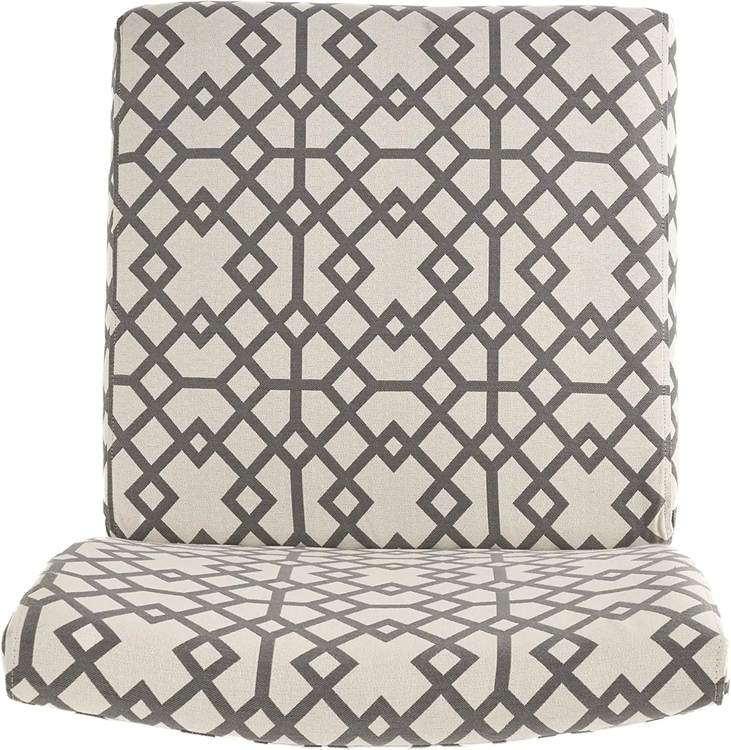 Grey Geometric Accent Chair by Christopher Knight Home Peach Maple