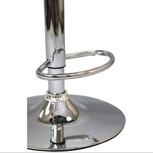 Contemporary Style White Color Bar Stool Counter Height Chairs Set Of 2 Adjustable Swivel Kitchen Island Stools