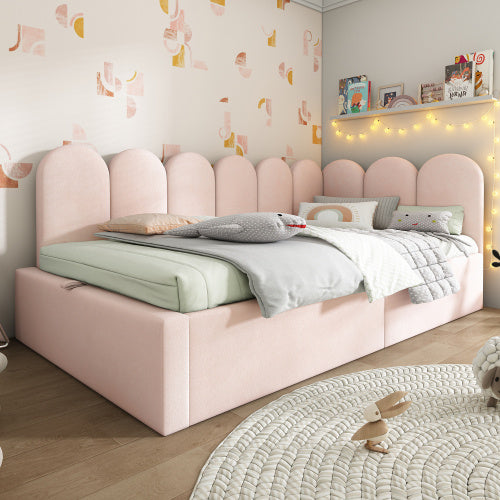 Upholstered Daybed Bed With Storage,Ottoman Bed 3FT Single Sofa Bed 90X190cm, Daybed With Hydraulic Storage Bed Frame, With Metal Slatted Frame, Velvet,  No Mattress