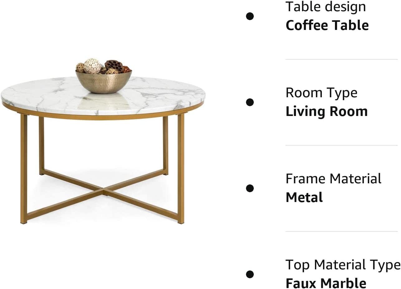 Round Coffee Table, Modern Boho Home Décor Peach Maple
