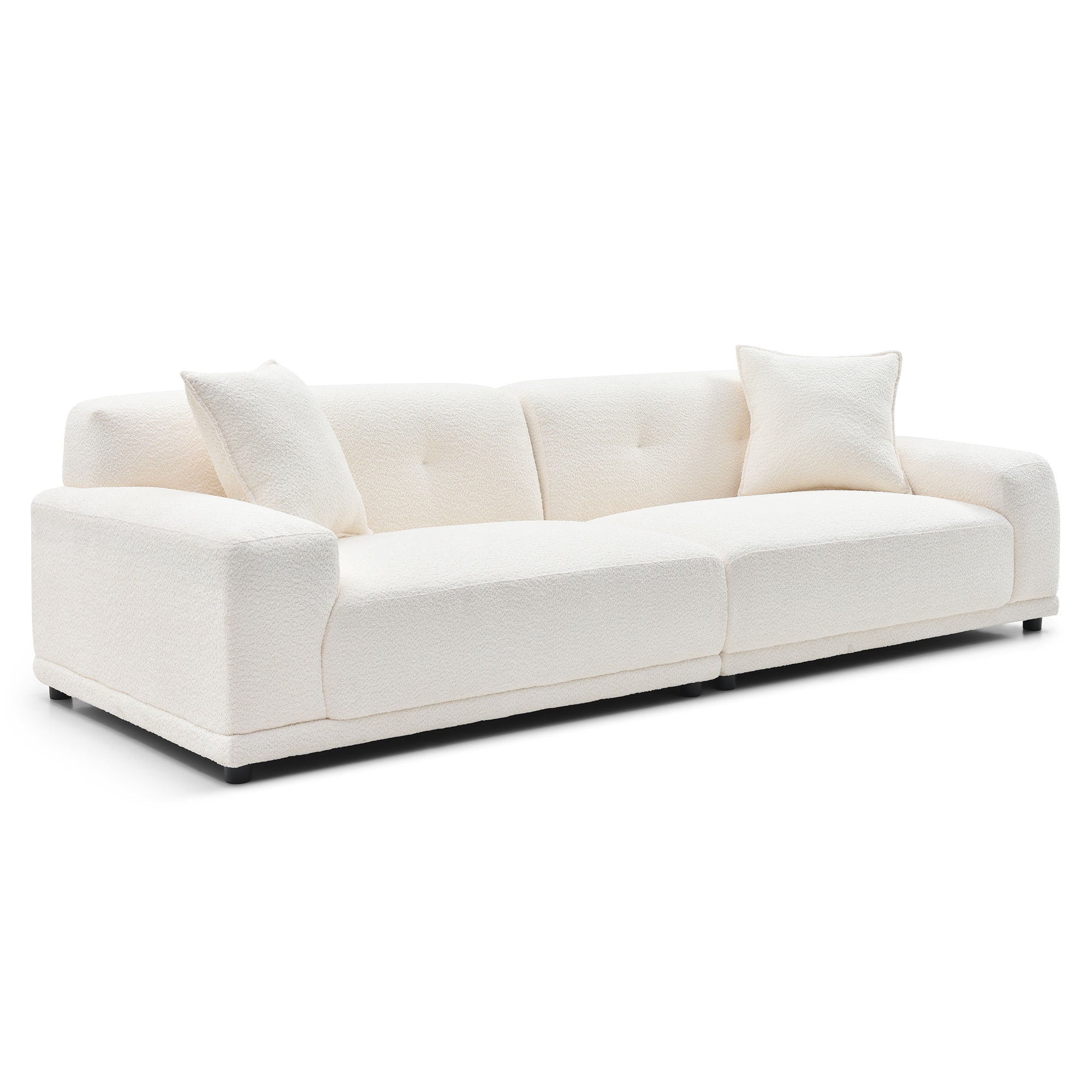110.23'' Teddy Fleece Couches and Sofas with Extra Deep Seats 2