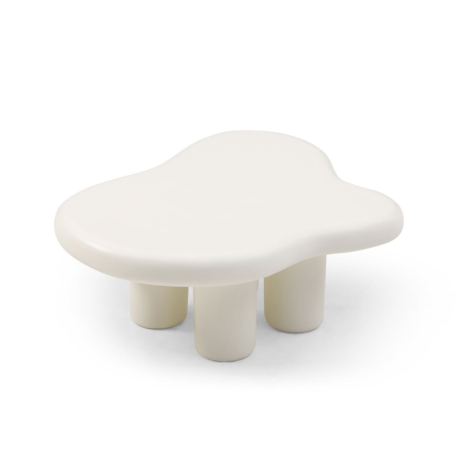Cute Cloud Coffee Table for Living Room, Cream ,35.43inch Olive Phaedra