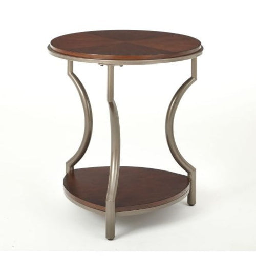 Miles - Round End Table - Brown CJDropshipping