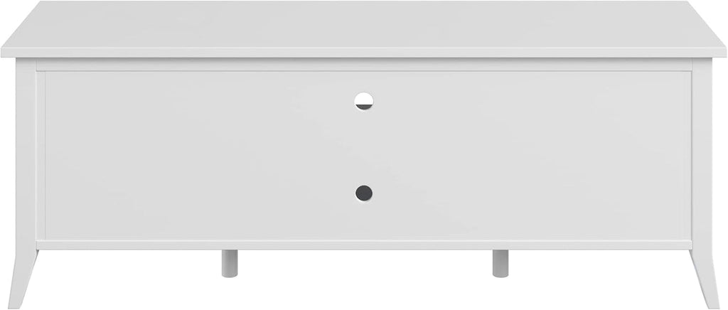 TV Stand - 55-Inch Storage Cabinet with 2 Cubbies and 2 Shelves - Peach Maple
