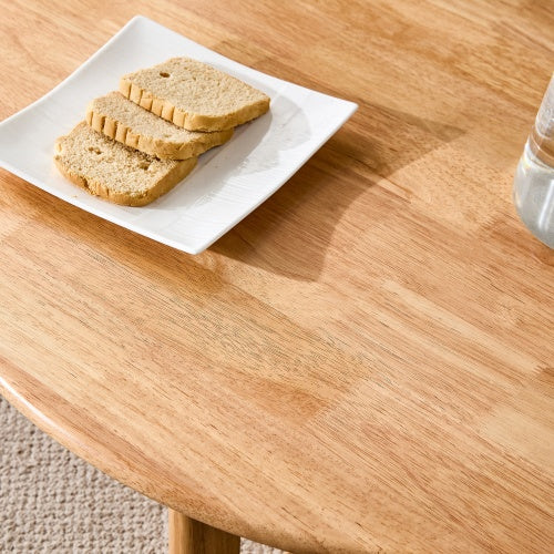 Naturally Elegant Wooden Coffee Table With Faux Rattan Accents - Perfect For Stylish Living Rooms And Cozy Tea Time