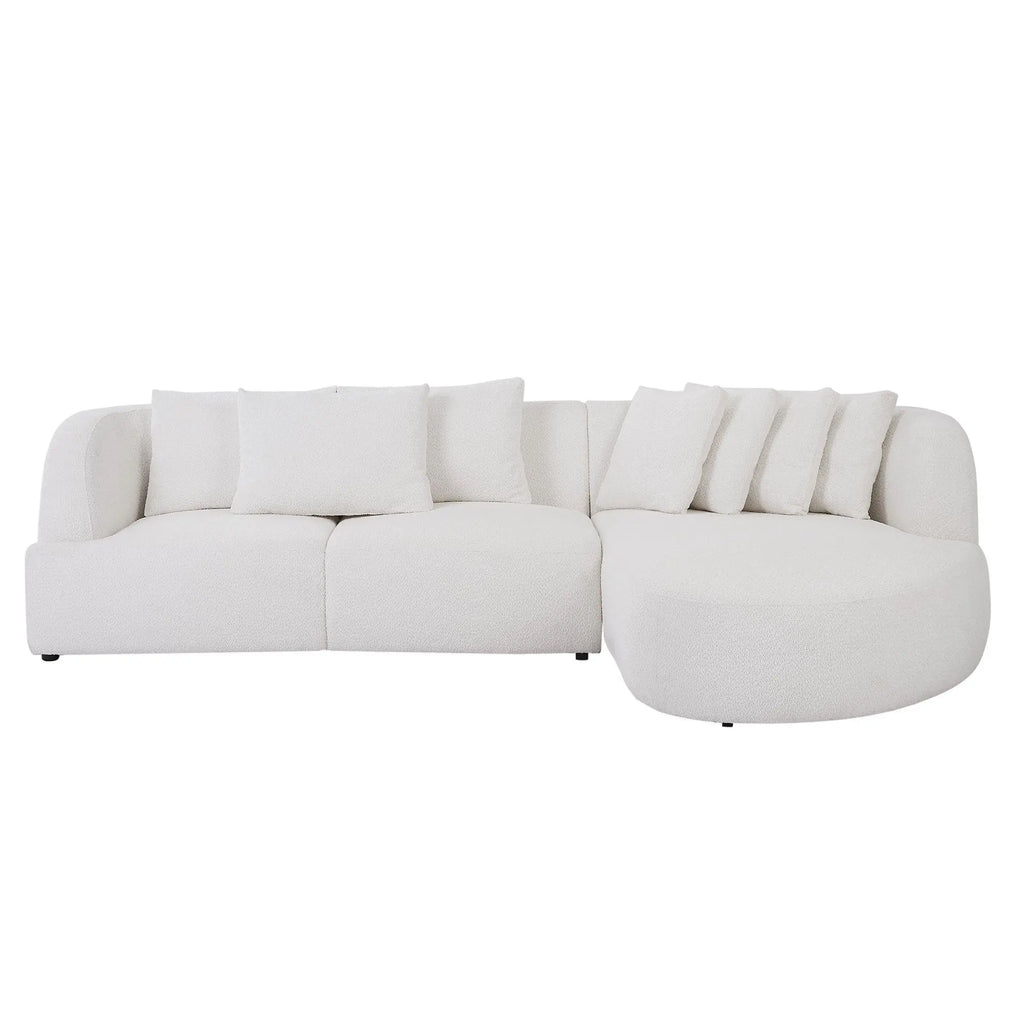Boucle sofa,Modular Sectional Couch for Living Room Apartment Olive Phaedra