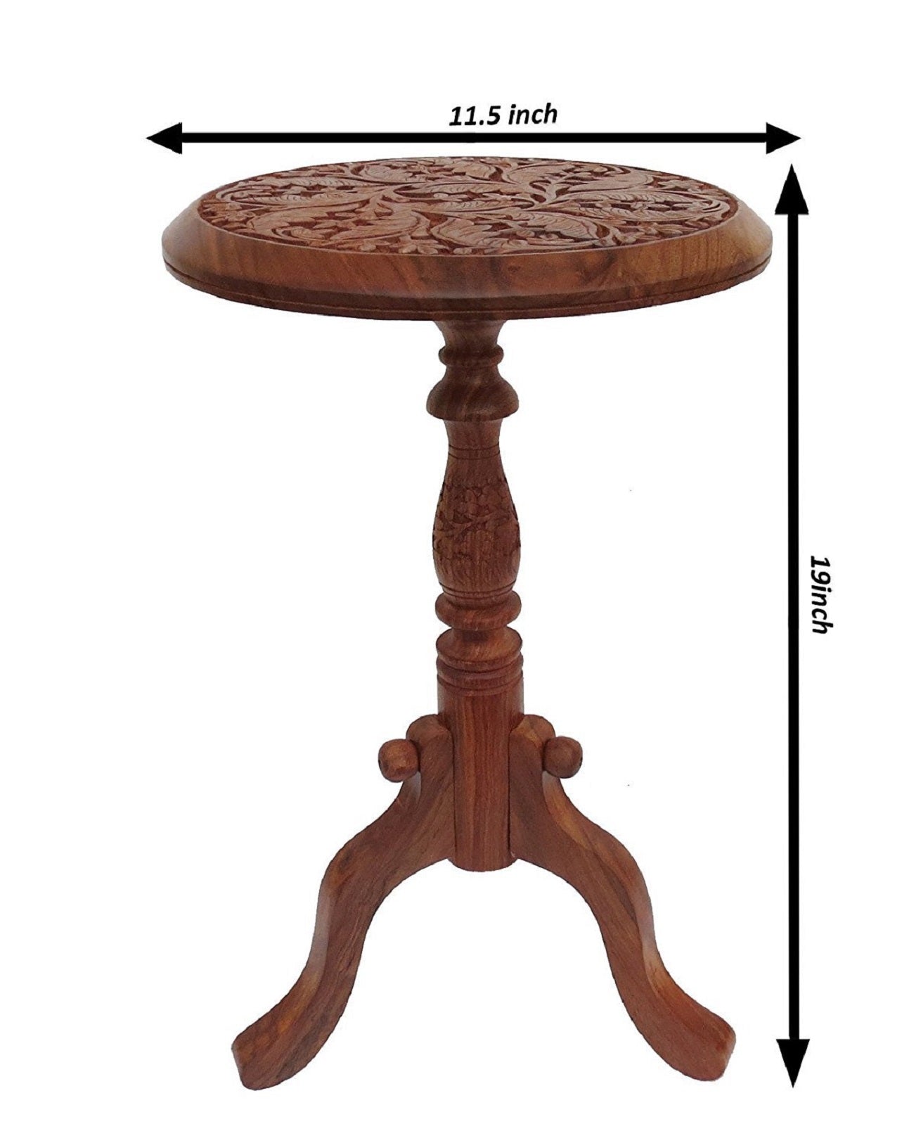 Sheesham Wood Folding Stool Table Nesting Coffee End Tables Modern